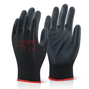 Black PU Coated Gloves | PU Coated Work Gloves | Sealant Wholesale