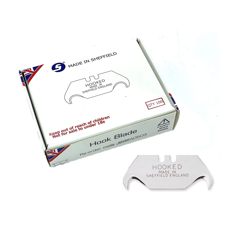 Jewel Hook Utility Knife Blades Carpet Fitters Trimming Blades