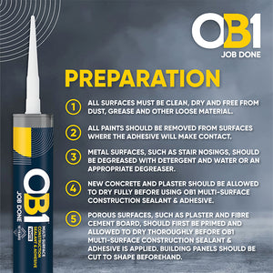 OB1 Multi-Surface Sealant & Construction Adhesive