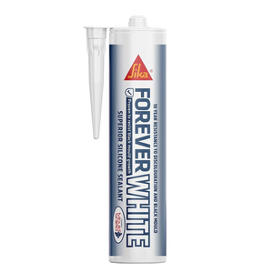 Sika Forever White Anti- Mould Silicone Sealant- 295ml