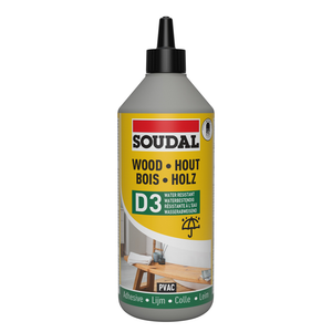 Soudal PVA Water Resistant D3 Wood Adhesive- 750g