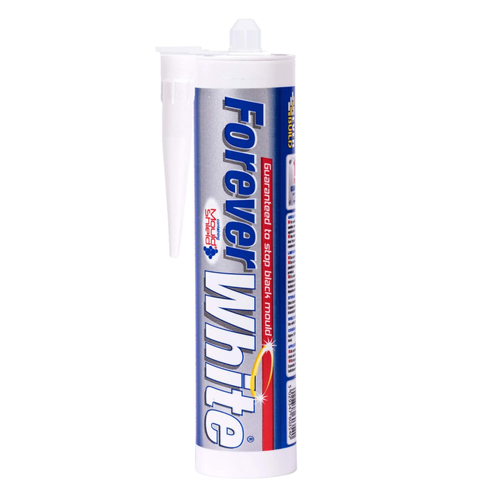 Everbuild Forever White Anti- Mould Silicone Sealant- 295ml