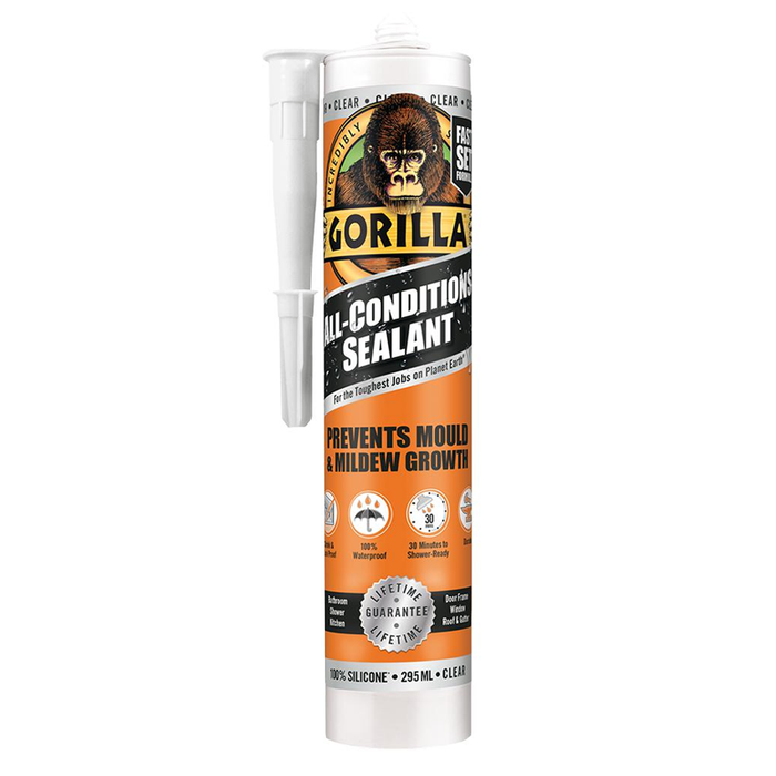 Gorilla All Conditions Silicone Sealant- 295ml