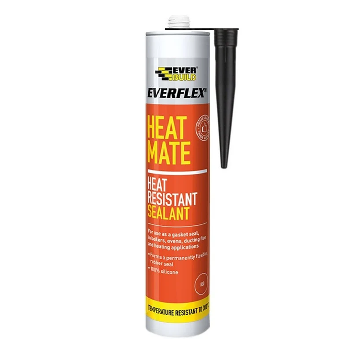 Everbuild Heat Mate Heat Resistant Silicone Sealant- Black