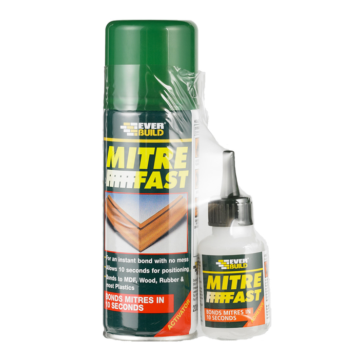 Everbuild Mitre Fast Bonding Kit- Glue & Activator 50g